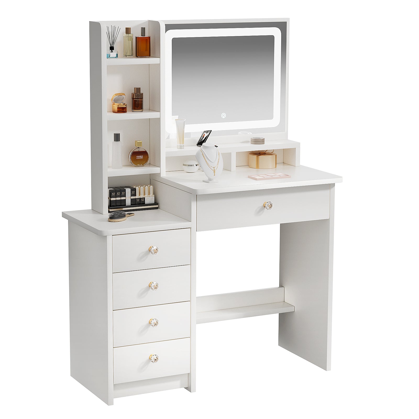 Vanity Table - Model 154- White/Black, 90x40cm – ZenkiHome